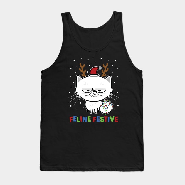 Feline Festive Tank Top by Kitty Cotton